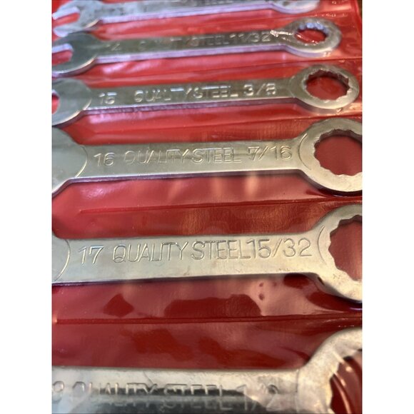 VINTAGE QUALITY STEEL 18pc. WRENCH SET COMBINATION OPEN END/BOX END JAPAN - Picture 10 of 12